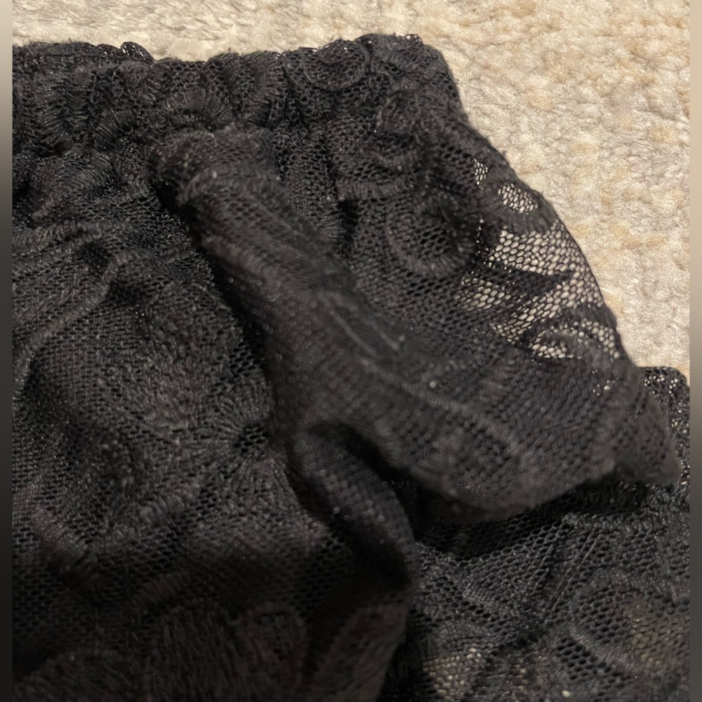Express Strapless Lined Floral Lace With Back Cutout Black Whimsigoth Size Small - Picture 13 of 13
